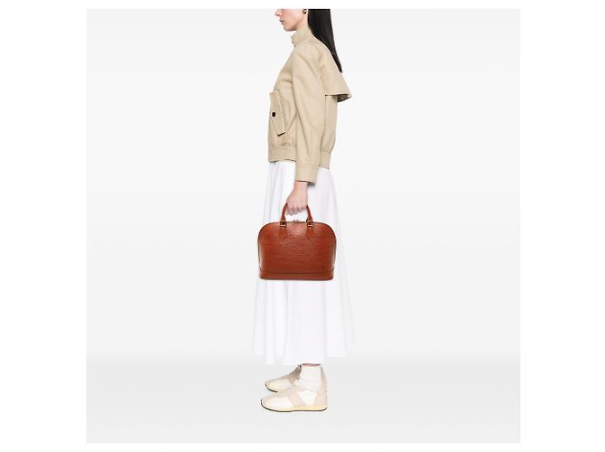 Borsa a mano Louis Vuitton Epi Alma PM Marrone - vista 6