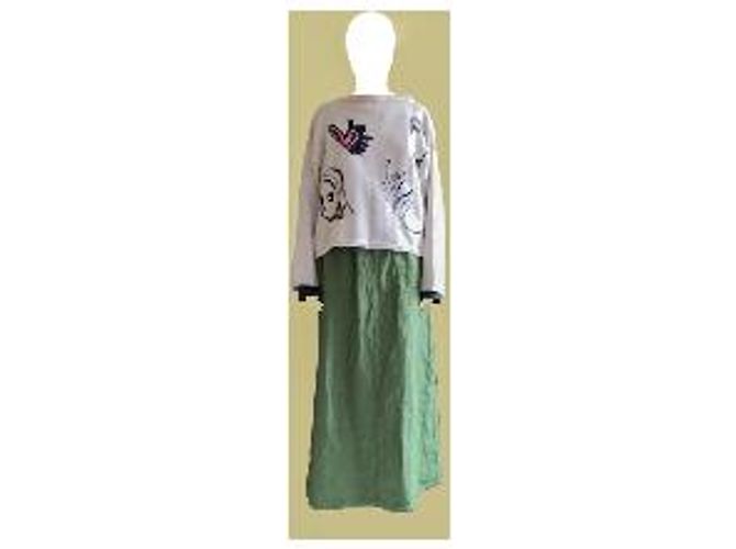 Autre Marque Pull en maille blanc avec motifs graphiques - vue 12