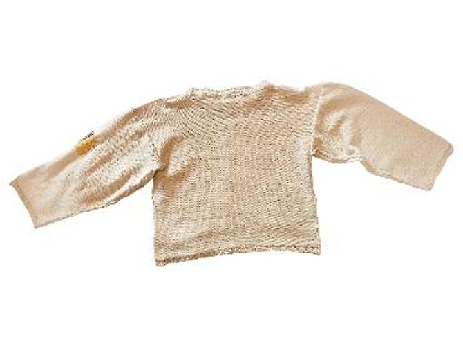 Autre Marque Beiger Wollpullover mit Stickmustern - Ansicht 5