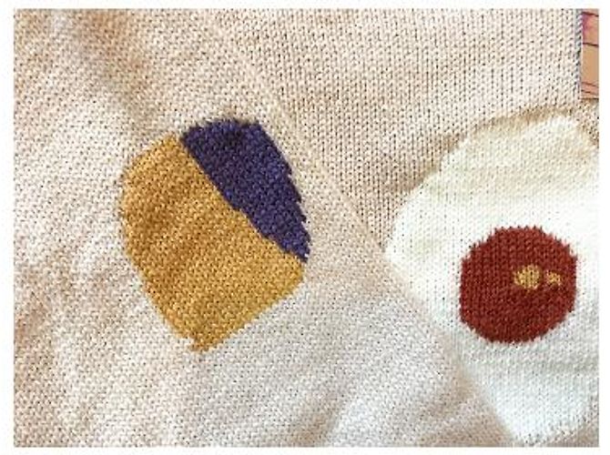 Autre Marque Beiger Wollpullover mit Stickmustern - Ansicht 7