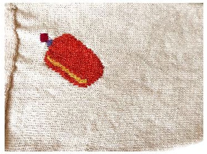 Autre Marque Beiger Wollpullover mit Stickmustern - Ansicht 9