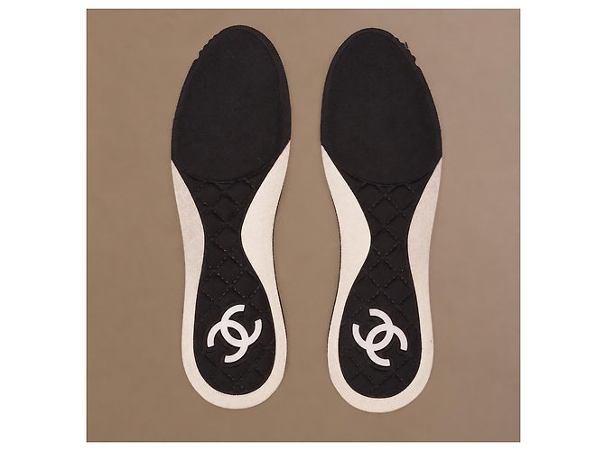 Chanel Sneakers Alte in Camoscio Beige e Maglia - vista 13