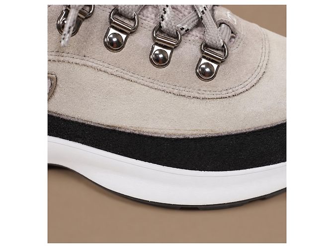 Chanel Sneakers Alte in Camoscio Beige e Maglia - vista 18
