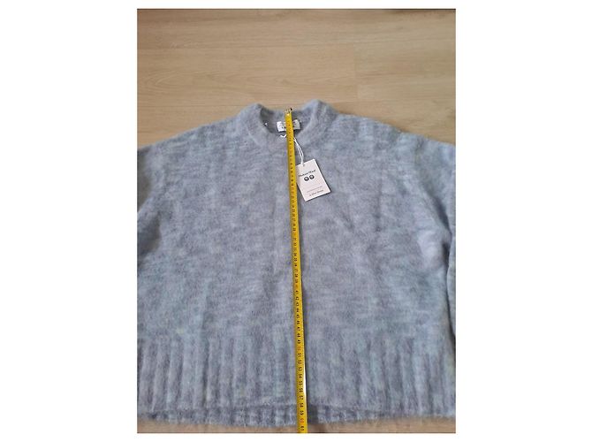 & Other Stories Pullover Mohair Wolle Hellblau - Ansicht 5