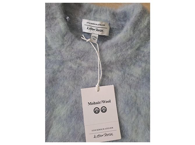 & Other Stories Pullover Mohair Wolle Hellblau - Ansicht 6