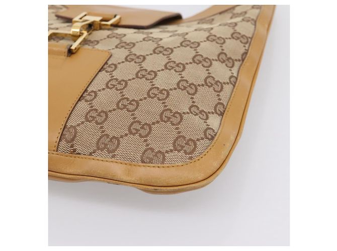 GUCCI GG Canvas Shoulder Bag Beige Gold 001 4129 Auth 208735 - Jerrillo - view 10