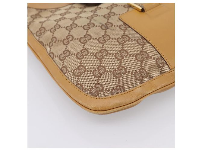 GUCCI GG Canvas Shoulder Bag Beige Gold 001 4129 Auth 208735 - Jerrillo - view 11
