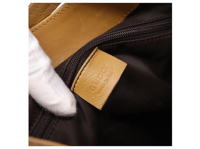 GUCCI GG Canvas Shoulder Bag Beige Gold 001 4129 Auth 208735 - Jerrillo - view 15