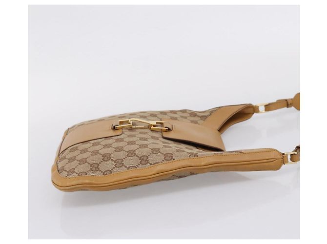 GUCCI GG Canvas Shoulder Bag Beige Gold 001 4129 Auth 208735 - Jerrillo - view 5