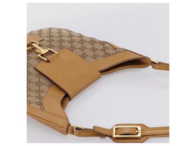 GUCCI GG Canvas Shoulder Bag Beige Gold 001 4129 Auth 208735 - Jerrillo - view 6