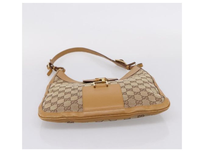 GUCCI GG Canvas Shoulder Bag Beige Gold 001 4129 Auth 208735 - Jerrillo - view 9