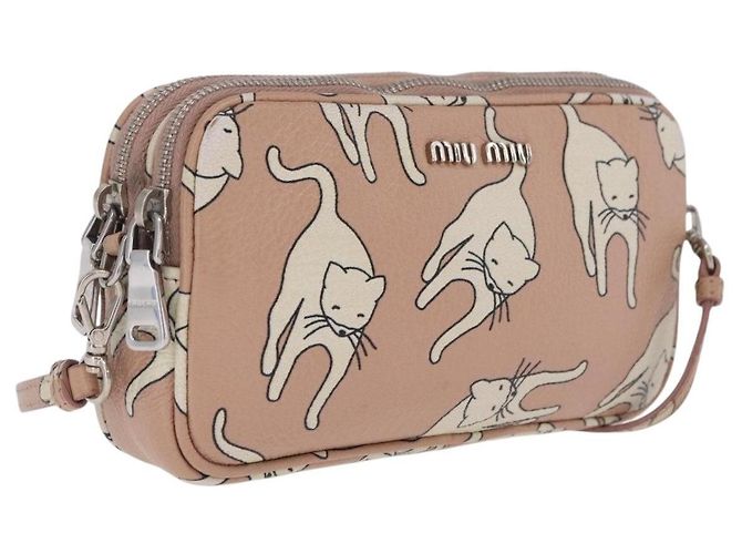 Miu Miu Shoulder Bag Leather Pink Silver Auth 211218A - Jerrillo - vista 2