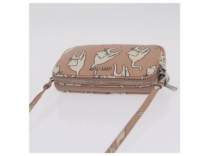 Miu Miu Shoulder Bag Leather Pink Silver Auth 211218A - Jerrillo - vista 6