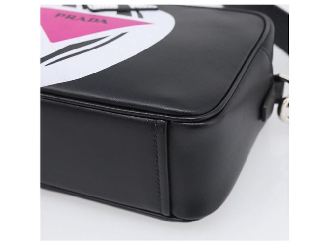 PRADA Shoulder Bag Leather Black Silver Auth 209770M - Jerrillo - vista 10