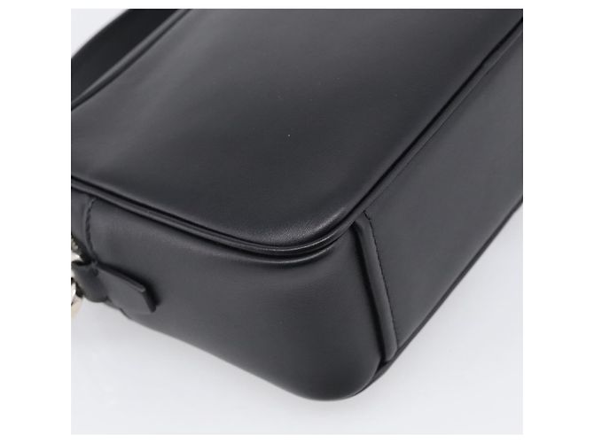 PRADA Shoulder Bag Leather Black Silver Auth 209770M - Jerrillo - vista 13