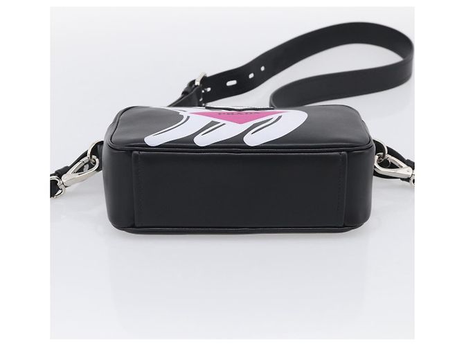 PRADA Shoulder Bag Leather Black Silver Auth 209770M - Jerrillo - vista 9