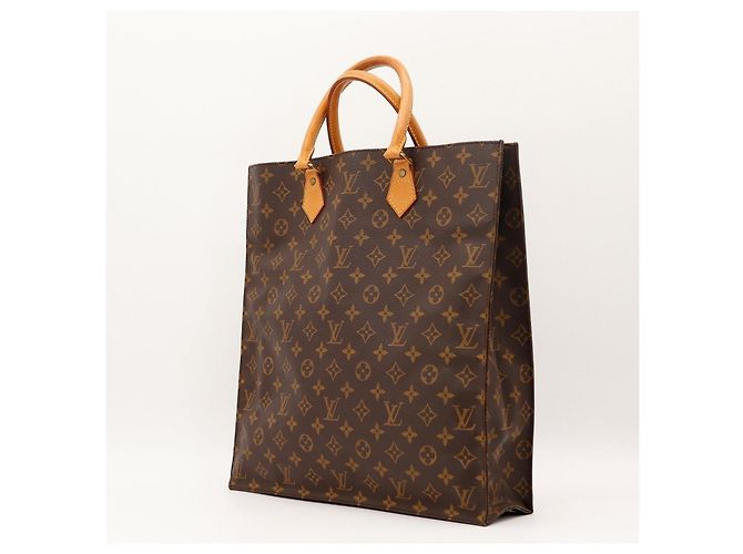 Sac Cabas Louis Vuitton Monogram en cuir marron - vue 2