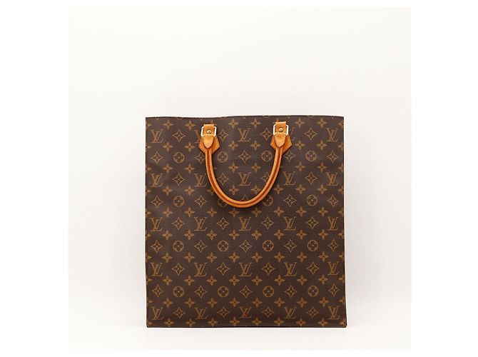 Sac Cabas Louis Vuitton Monogram en cuir marron - vue 3