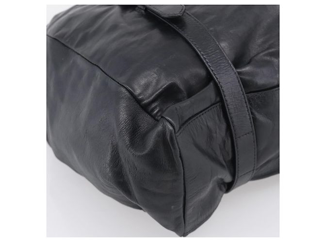 PRADA Vitellolux Tote Bag Leder Schwarz Silber Auth 211512A - Jerrillo - Ansicht 11