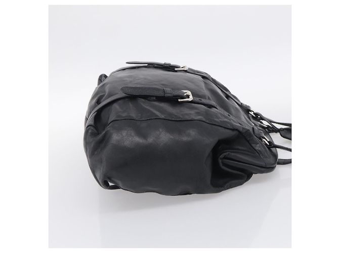 PRADA Vitellolux Tote Bag Leder Schwarz Silber Auth 211512A - Jerrillo - Ansicht 5