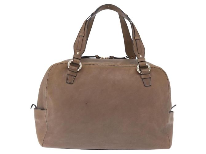 Céline CELINE Handtasche Leder Beige Goldfarben Auth BA16782 - Jerrillo - Ansicht 3