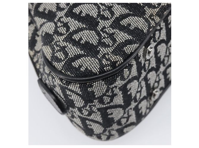 Christian Dior Trotter Canvas Double Saddle Hand Bag Black Silver Auth ka6987V - Jerrillo - vue 13