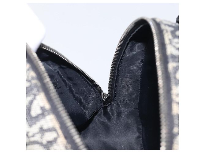 Christian Dior Trotter Canvas Double Saddle Hand Bag Black Silver Auth ka6987V - Jerrillo - vue 20