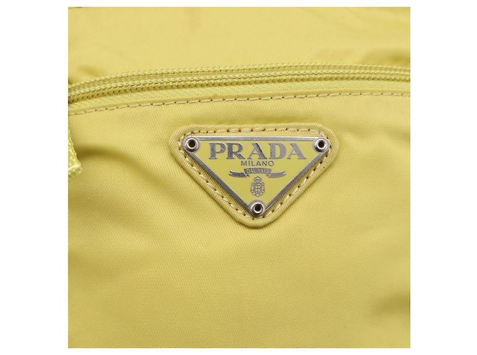 PRADA Schultertasche Nylon Gelb Silber Auth 212976 - Jerrillo - Ansicht 17