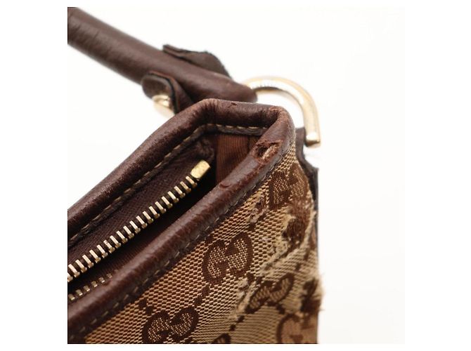 Bolso de hombro Gucci Monogram Canvas Marrón - vista 11
