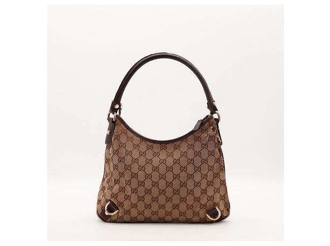 Bolso de hombro Gucci Monogram Canvas Marrón - vista 3