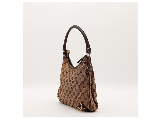Bolso de hombro Gucci Monogram Canvas Marrón - vista 4