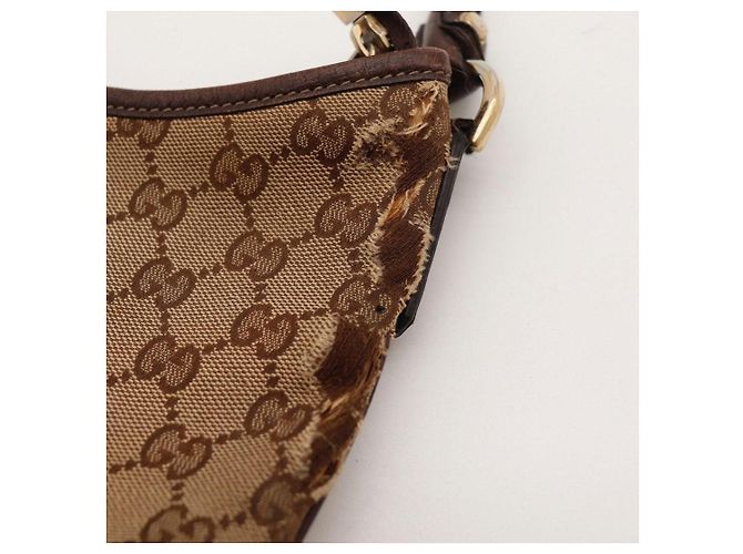 Bolso de hombro Gucci Monogram Canvas Marrón - vista 8
