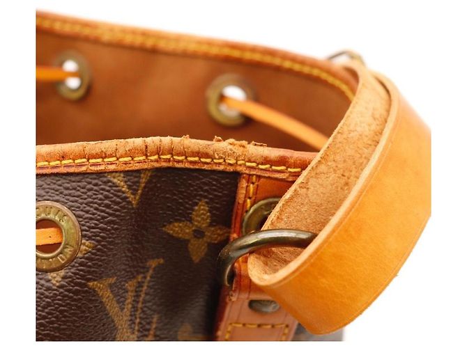 Louis Vuitton Monogram Noe Bucket Bag Brown Canvas Leder - Ansicht 11