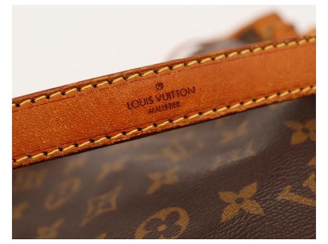 Louis Vuitton Monogram Noe Bucket Bag Brown Canvas Leder - Ansicht 9