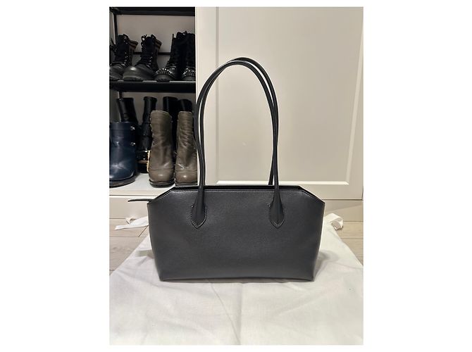 The Row Borsa a tracolla Terrasse Small in pelle nera - vista 3