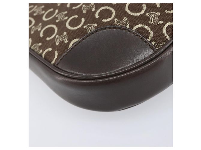 Céline CELINE C Macadam Canvas Shoulder Bag Brown Gold Auth 213339A - Jerrillo - vista 15