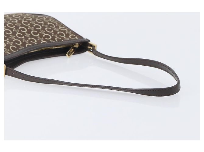 Céline CELINE C Macadam Canvas Shoulder Bag Brown Gold Auth 213339A - Jerrillo - vista 7