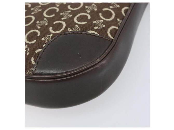 Céline CELINE C Macadam Canvas Shoulder Bag Brown Gold Auth 213339A - Jerrillo - vista 8