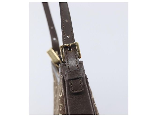 Céline CELINE C Macadam Canvas Shoulder Bag Brown Gold Auth 213339A - Jerrillo - vista 9