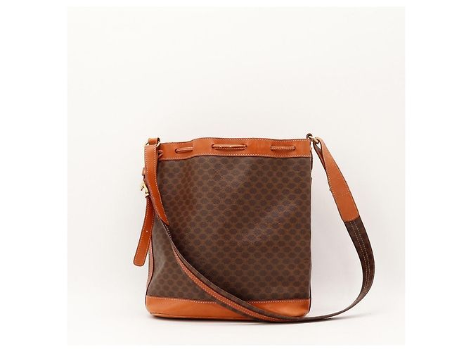 Céline Celine Monogram Bucket Bag aus Leder Braun - Ansicht 3