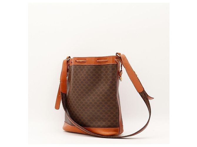 Céline Celine Monogram Bucket Bag aus Leder Braun - Ansicht 4