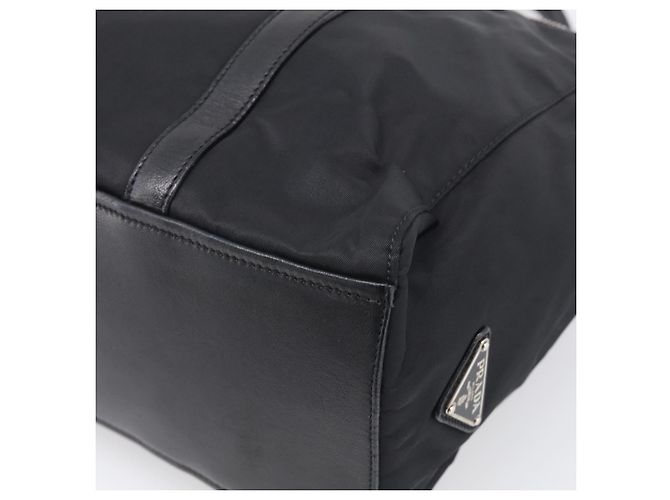 PRADA Handtasche Nylon Schwarz Silber Auth ep16937V - Jerrillo - Ansicht 16