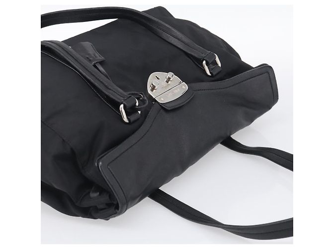 PRADA Handtasche Nylon Schwarz Silber Auth ep16937V - Jerrillo - Ansicht 6