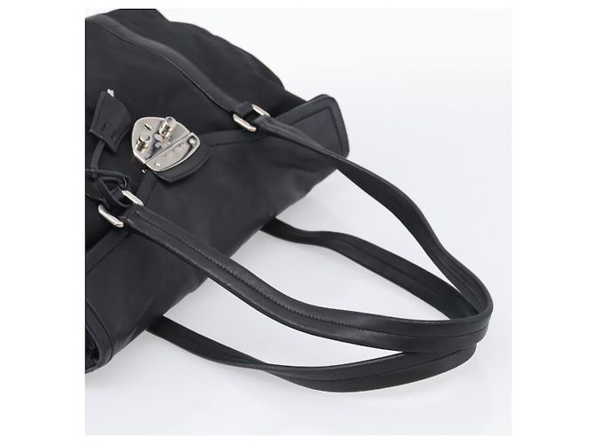 PRADA Handtasche Nylon Schwarz Silber Auth ep16937V - Jerrillo - Ansicht 7