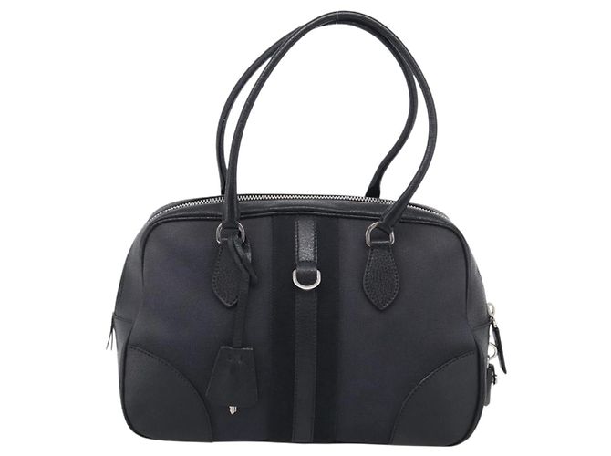 PRADA Handtasche Canvas Schwarz Silber Auth ep17002 - Jerrillo - Ansicht 3