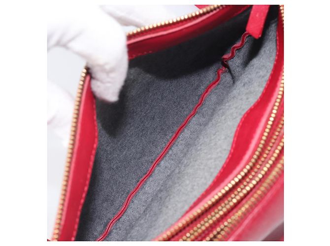 Céline CELINE Trio Shoulder Bag Leather Red Gold Tone Auth ep17054 - Jerrillo - vista 11