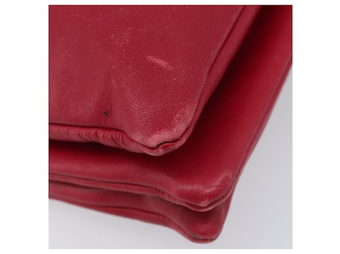 Céline CELINE Trio Shoulder Bag Leather Red Gold Tone Auth ep17054 - Jerrillo - vista 15