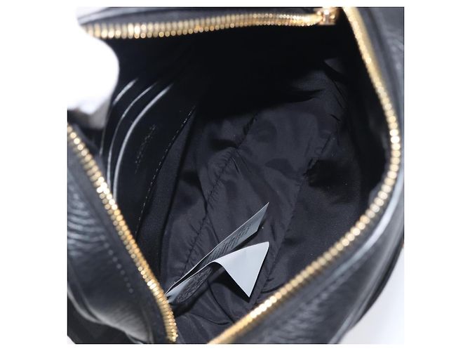 VERSACE Shoulder Bag Leather Black Gold Auth BA16708A - Jerrillo - vista 11
