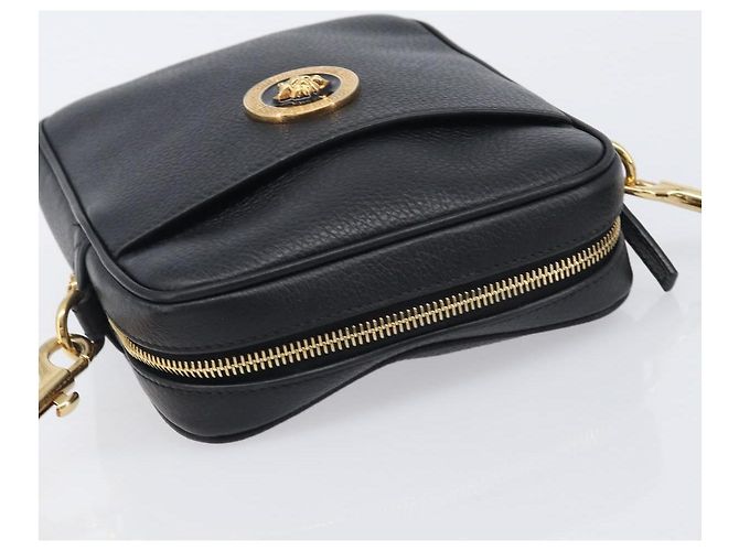 VERSACE Shoulder Bag Leather Black Gold Auth BA16708A - Jerrillo - vista 6