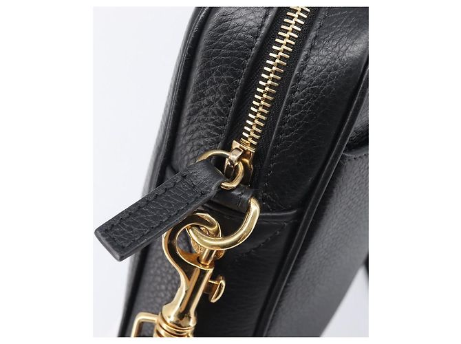 VERSACE Shoulder Bag Leather Black Gold Auth BA16708A - Jerrillo - vista 9